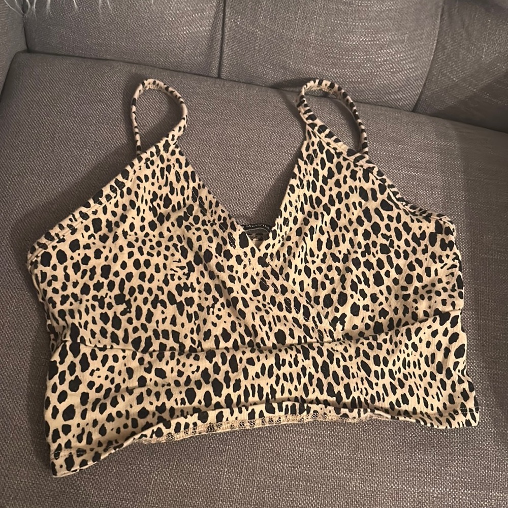 Brandy Melville Cheetah Crop Top